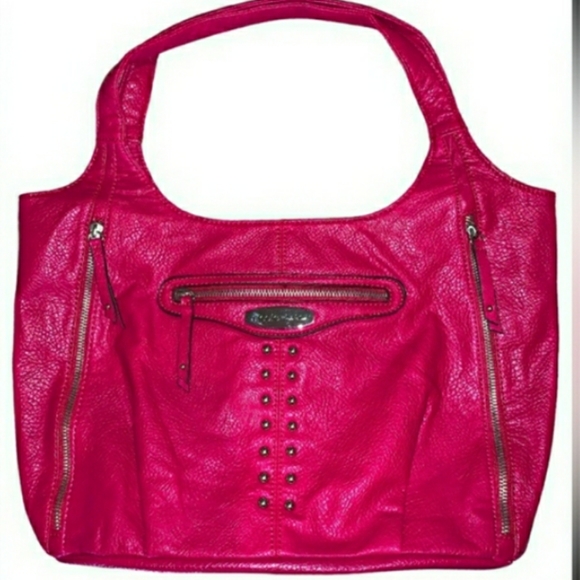 Nicole Miller Candy Pink Zipper Front Handbag - Picture 1 of 9